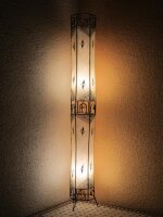 Orientalische Stehlampe "Henna-Zylinder" 150 cm Leder Natur