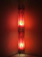 Orientalische Stehlampe "Henna-Zylinder" 150 cm Leder Rot