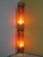 Orientalische Stehlampe "Henna-Zylinder" 150 cm Leder Orange