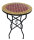 Orientalischer Mosaiktisch Rund Ø 60 cm Bordeaux-Gelb