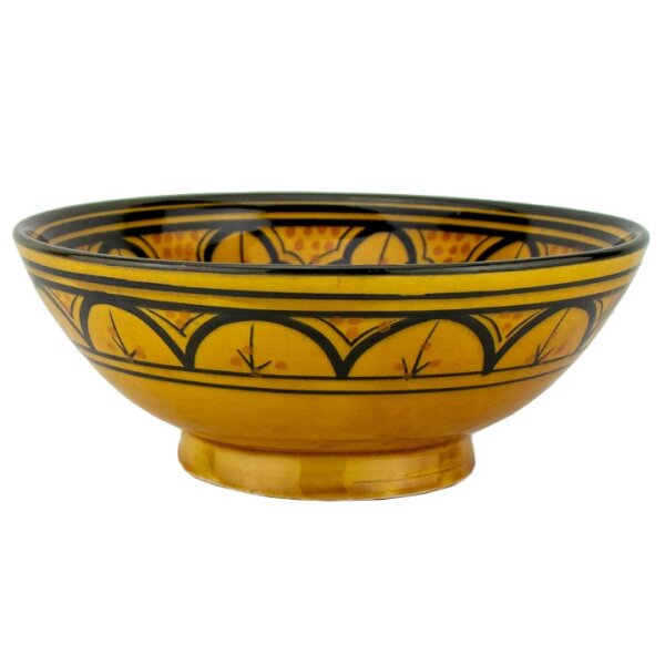 Marokkanische Keramikschale Ø 26 cm Safi Gelb