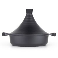 Marokkanische Tajine Agadir Ø 32 cm Keramik Induktion Schwarz