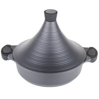 Marokkanische Tajine Agadir Ø 32 cm Keramik Induktion Schwarz