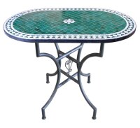 Orientalischer Mosaiktisch "Fleur" Grün...
