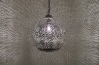 Orientalische Indische Messing Hängelampe Deckenlampe Usha Silber